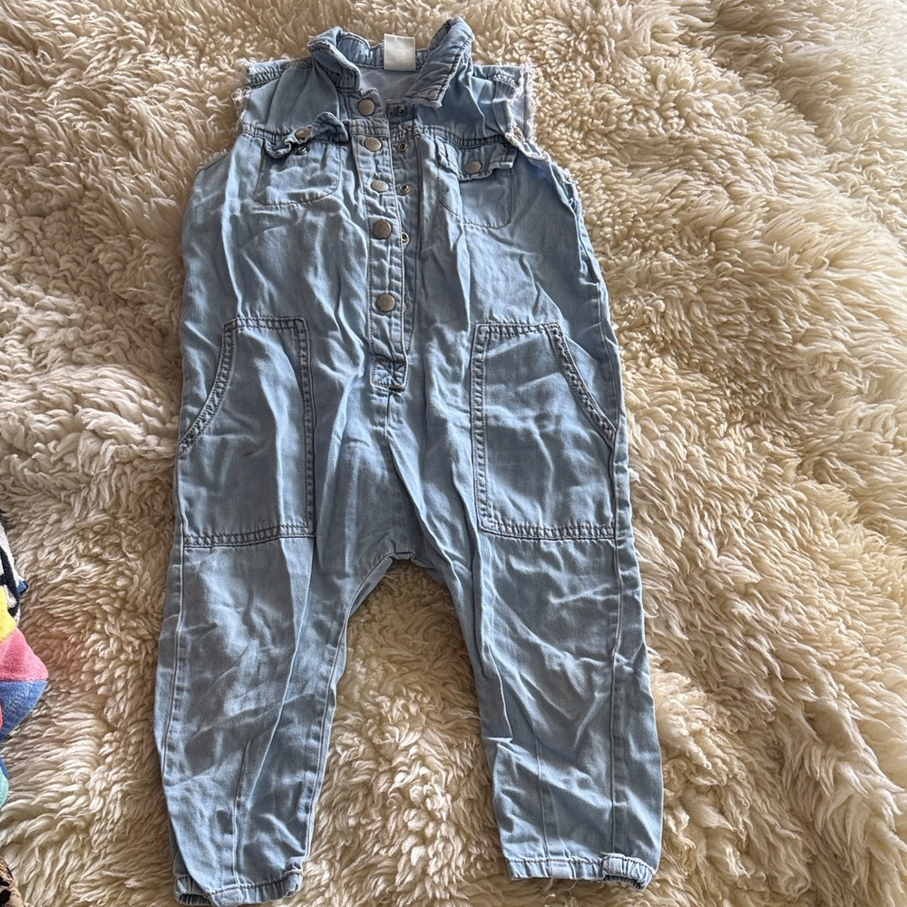 Stem Light Blue Kids Overalls